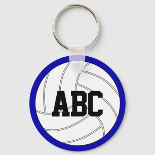Custom Text and Color Volleyball Key Chains Nyckelring