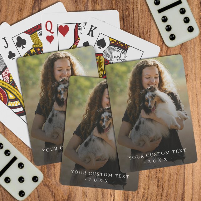 Custom Text  and Full Vertical Photo template Casinokort (Skapare uppladdad)