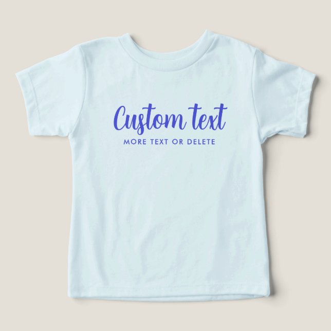 Custom Text Baby Bella Canvas Tri-blend Ice Blue T Shirt (Design Framsida)