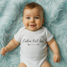 Custom text Baby Bodysuit T Shirt