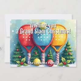 🎾🎄Custom text, Candy Cane Smash Julkort