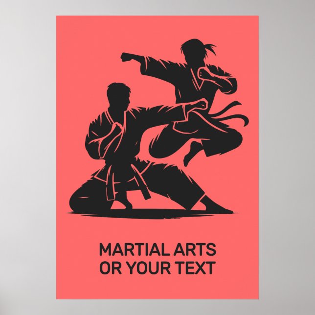 Custom Text & Color Martial Arts Poster (Framsidan)