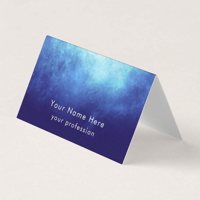 Custom Text Cool Modern Nebula Personalized  Visitkort (Framsida)