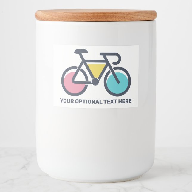 Custom Text Cycling Mat Etiketter (Framsida)
