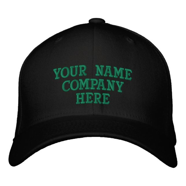 Custom Text Hat Embroidered Baseball Cap Template Broderad Keps (Framsida)