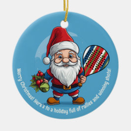 🎾🎄Custom text, Jingle Smash Julgransprydnad Keramik