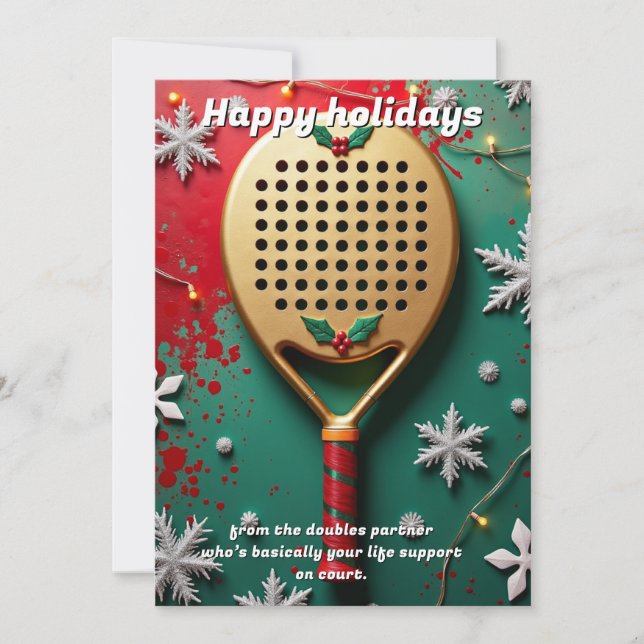 🎾🎄Custom text, Life Support & Lobs Julkort (Framsida)