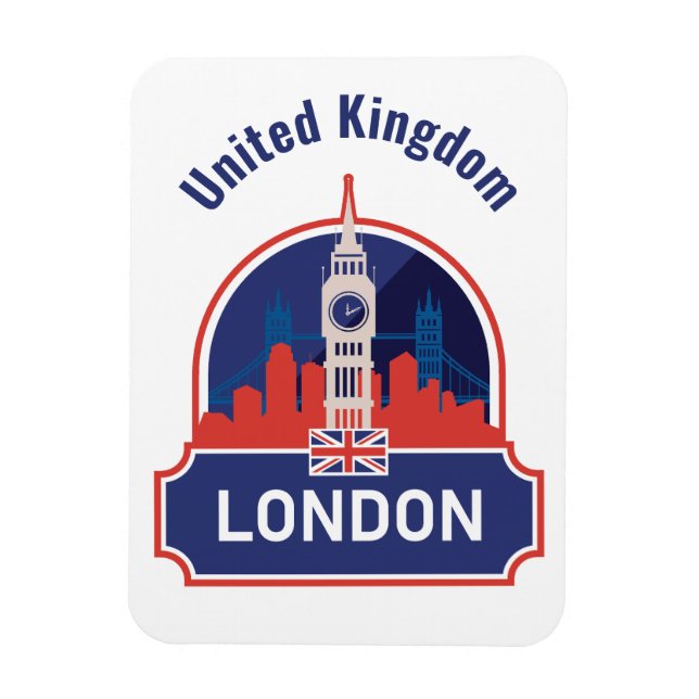 Custom Text London Magnet (Vertikal)