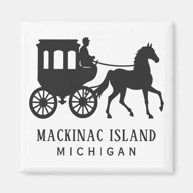 Custom Text Mackinac Island Magnet (Framsidan)