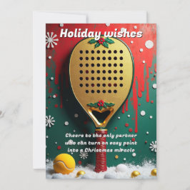 🎾🎄Custom text, Miracle Shots & Mistletoe Misses Julkort