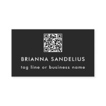 Custom Text Modern Black QR Code Professional