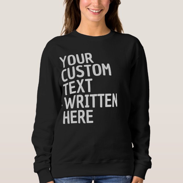 Custom Text Name Word Personalized Gift for Her T Shirt (Framsida)
