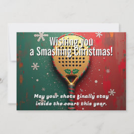 🎾🎄Custom text, Off-Court Wishes, On-Court Misses Julkort