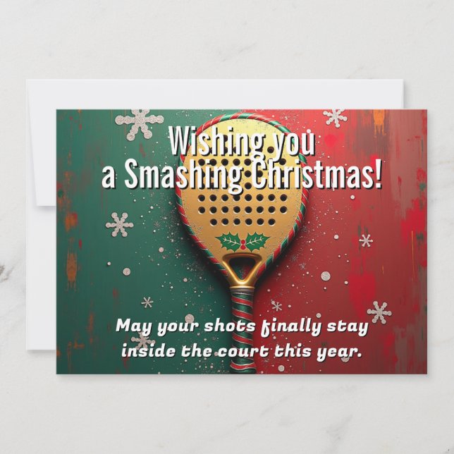 🎾🎄Custom text, Off-Court Wishes, On-Court Misses Julkort (Framsida)