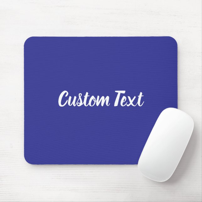 Custom Text on Blue with White Script Musmatta (Med mus)