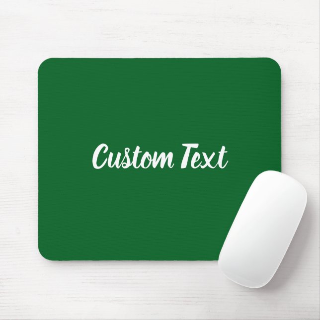 Custom Text on Forest Green with White Script Musmatta (Med mus)