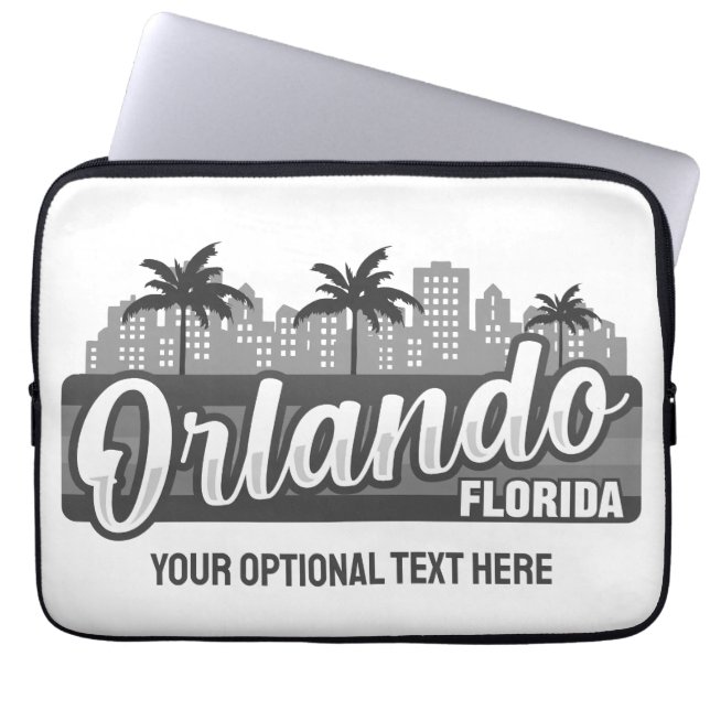 Custom Text Orlando Florida Laptop Fodral (Framsidan)