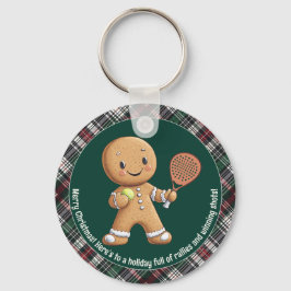 🎾🎄Custom text, Padel Powered Christmas Nyckelring