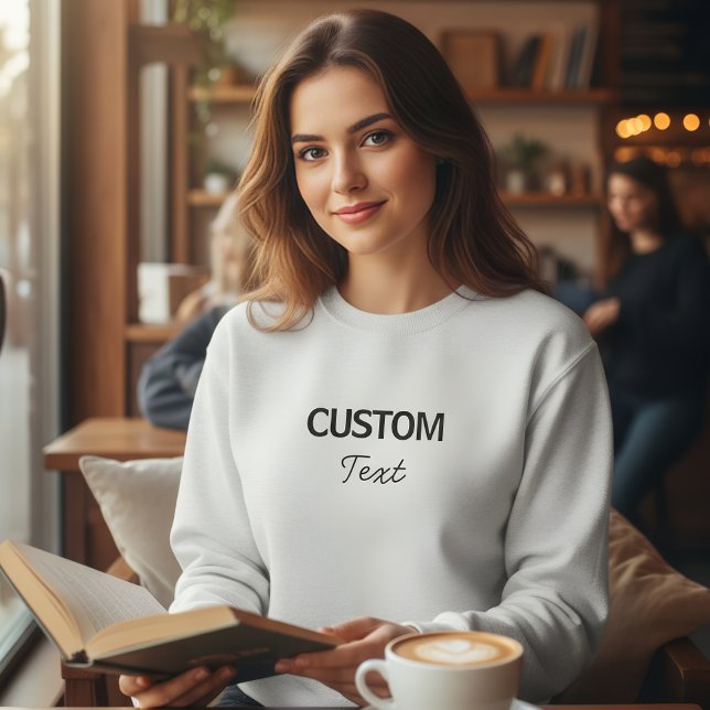 Custom Text Personalized Sweatshirt - Minimalist T Shirt (Skapare uppladdad)