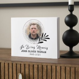 Custom Text Photo Memorial Funeral Leaves Gästböcker