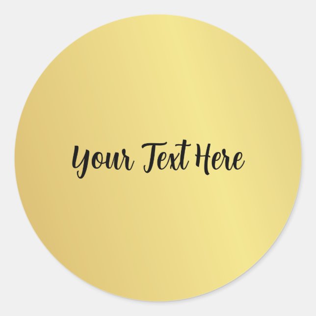 Custom Text Runt Klistermärke (Framsida)