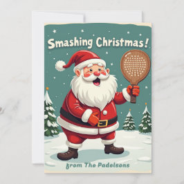 🎾🎄Custom text, Serve & Celebrate Julkort