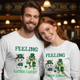 Custom Text St. Patrick's Day Frog and Bunny T Shirt