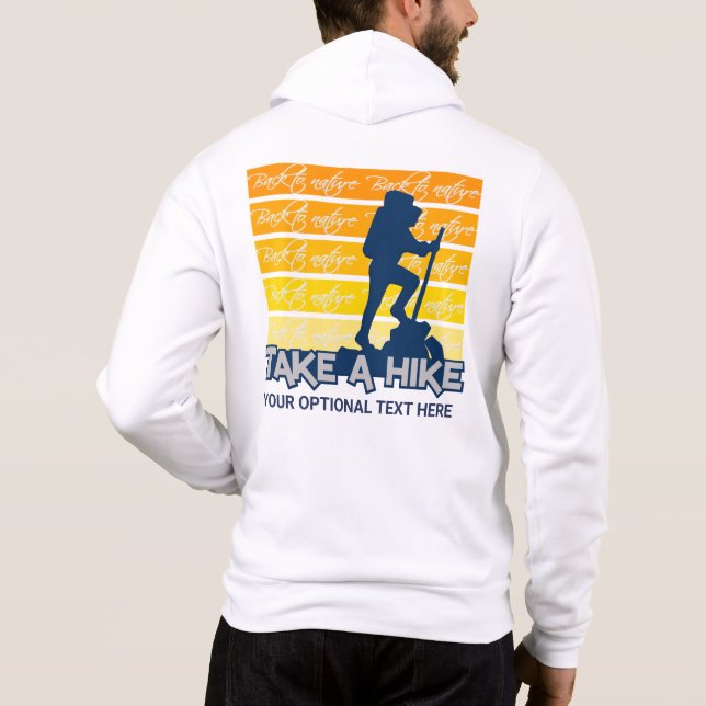 Custom Text Take a Hike T Shirt (Baksida)