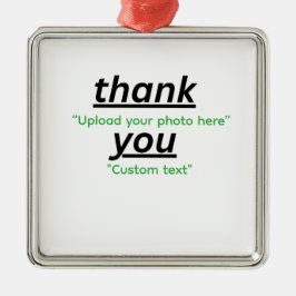 Custom Text & Upload Your Photo Personalized Julgransprydnad Metall