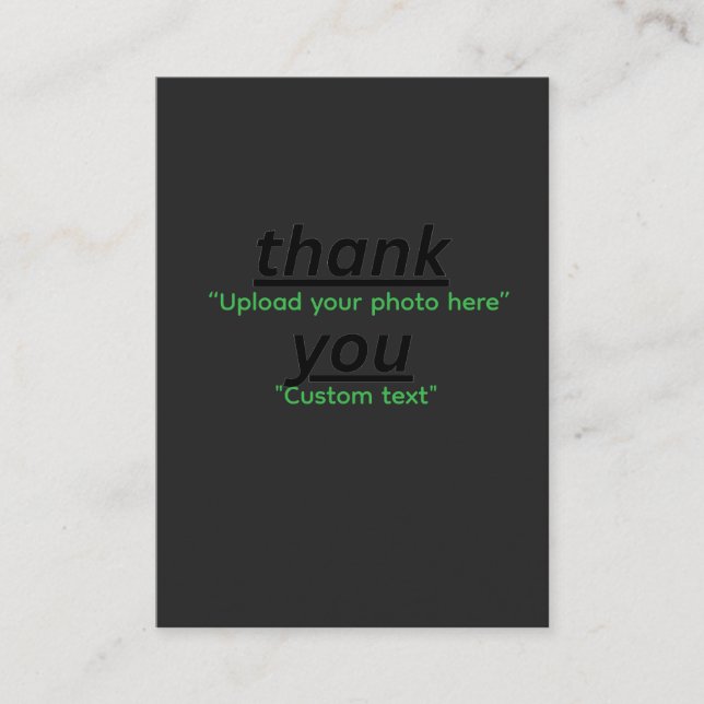 Custom Text & Upload Your Photo Personalized Visitkort (Framsida)