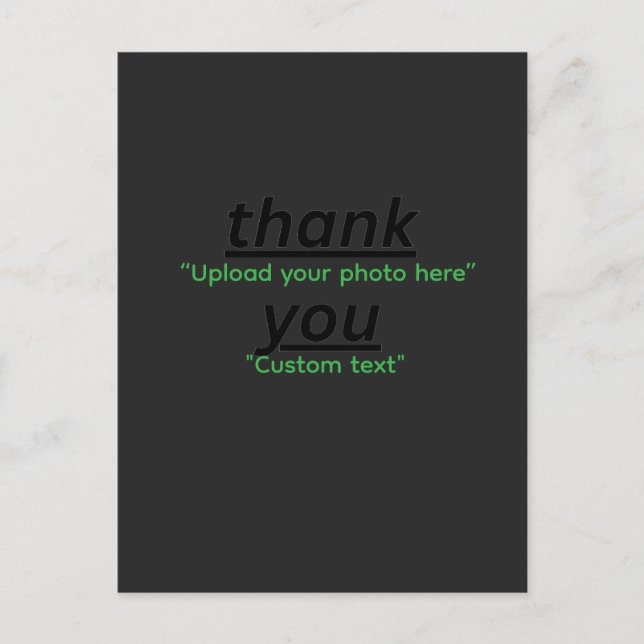 Custom Text & Upload Your Photo Personalized Vykort (Framsida)