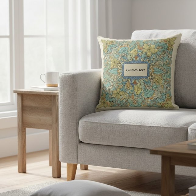 Custom Text Zentangle Mandala Pillow Kudde (Skapare uppladdad)