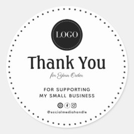 Custom Thank You For Supporting My Small Business Runt Klistermärke