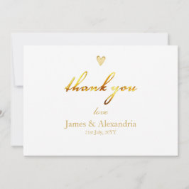 Custom Thank You Gold Script Tack Kort