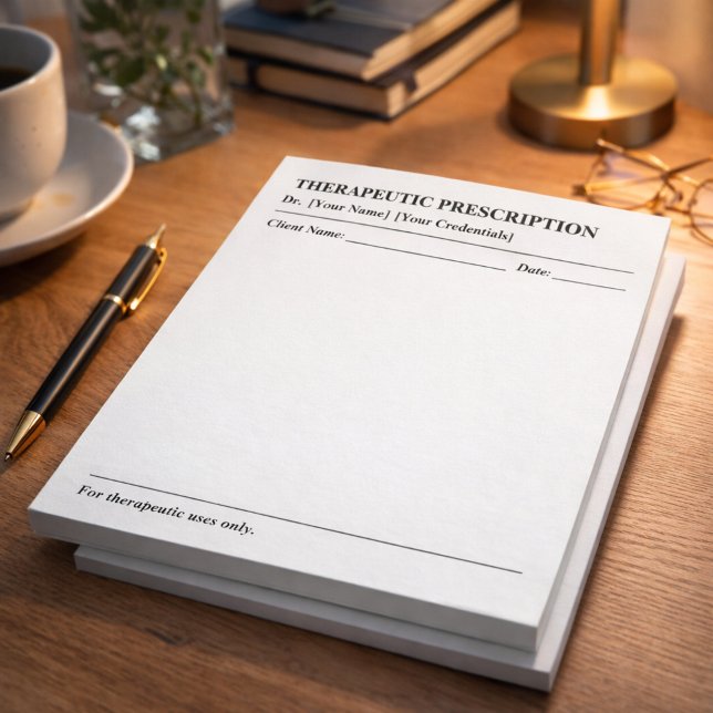 Custom Therapeutic Prescription Note Pad for Docto Anteckningsblock (Custom Therapeutic Prescription Note Pad for Mental Health Professionals and Doctors)