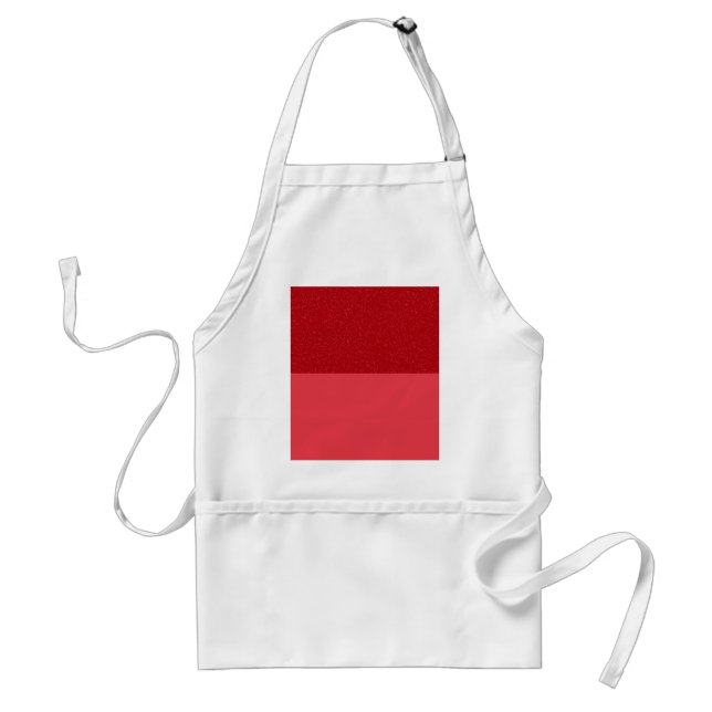 Custom Tomato Red Contrast Block Apron Förkläde (Framsidan)