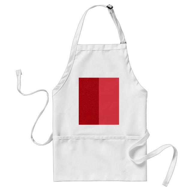 Custom Tomato Red Duo Block Apron Förkläde (Framsidan)