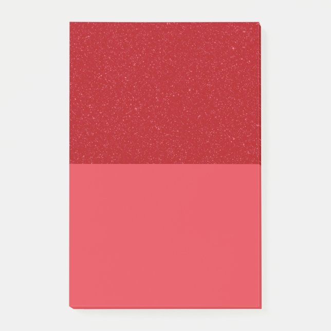 Custom Tomato Red Glitter Block Post-It Notes (Framsida)