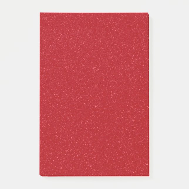 Custom Tomato Red Speckle Sticky Post-It Notes Block (Framsida)