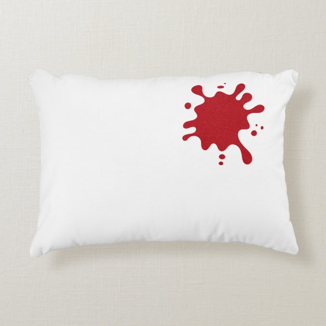 Custom Tomato Red Splash Accent Pillow Prydnadskudde (Framsidan)