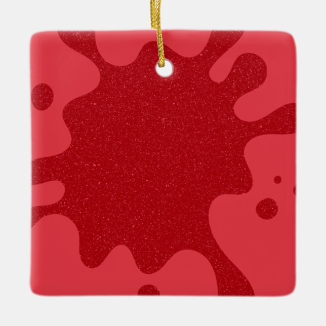 Custom Tomato Red Splatter Ornament (Framsida)