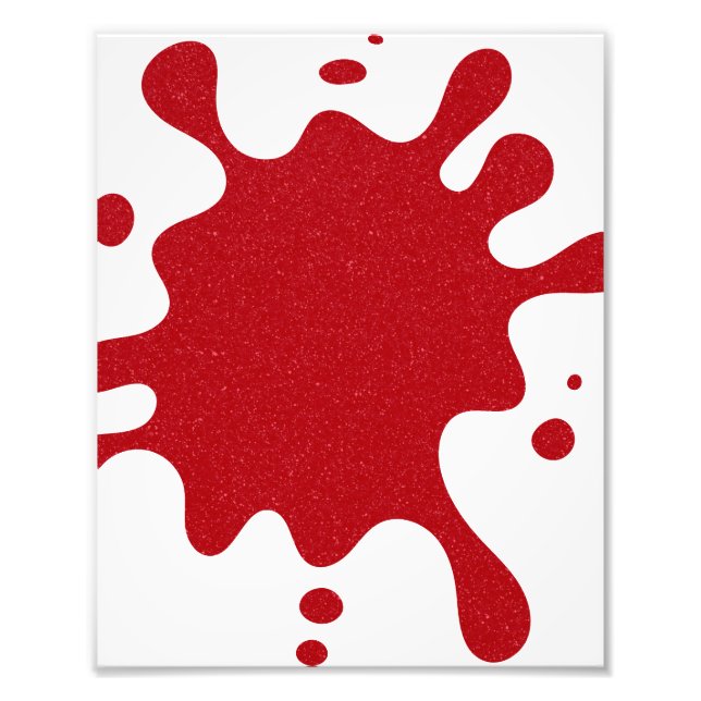 Custom Tomato Red Splatter White Background Poster (Framsidan)