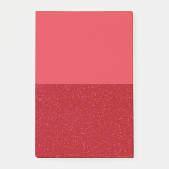 Custom Tomato Red Split Sticky Post-It Notes Block (Framsida)
