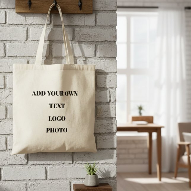 "Custom Tote Bag – Add Photo, Text & Logo" Tygkasse (Skapare uppladdad)