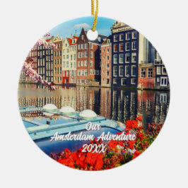 Custom Travel Photo Christmas Tree Julgransprydnad Keramik
