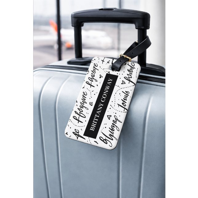 Custom Travel Typography Luggage Tag Bagagebricka (Skapare uppladdad)