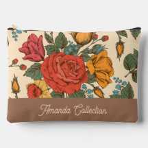 Custom trendy classic botanical pattern Brown