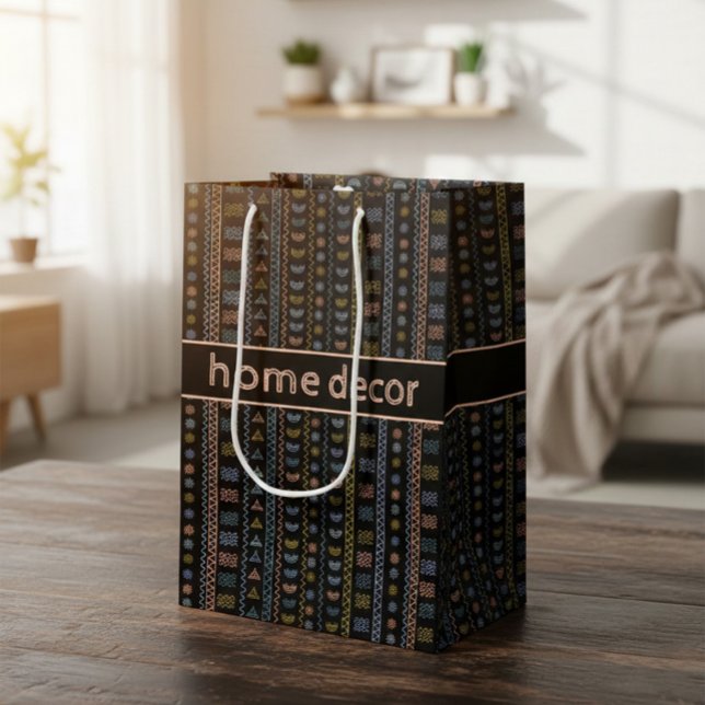 Custom Tribal Geometric Pattern Gift Bag (Skapare uppladdad)