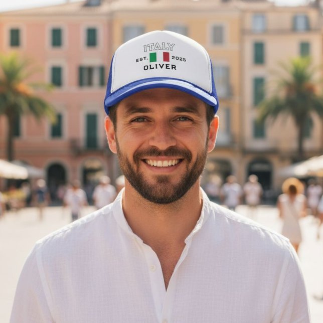  Custom Trucker Cap for Italy Fans, Personalized  Keps (Skapare uppladdad)