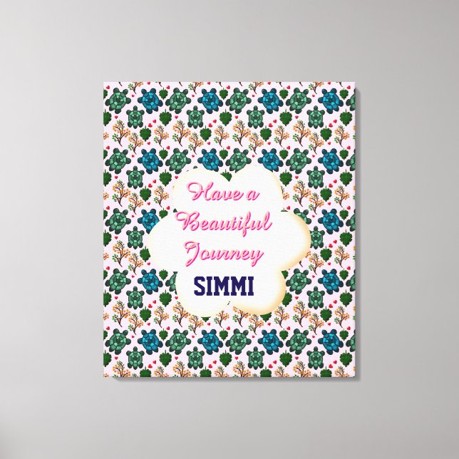 Custom turtle pattern  canvastryck (Framsida)